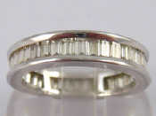 Appraisal: A ct white gold diamond eternity ring the baguette cut