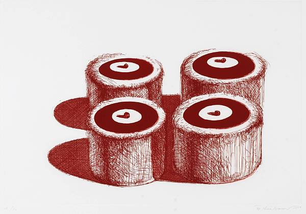 Appraisal: Wayne Thiebaud American born Cherry Cakes from Recent Etchings II