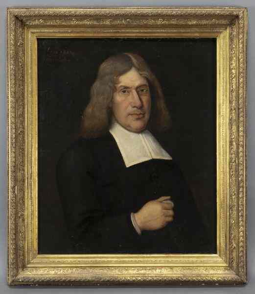 Appraisal: Dutch School ''Portrait of a Man in Black Robe''oil on