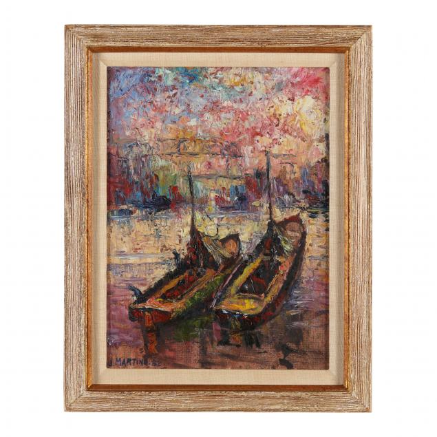 Appraisal: JOSE MARTINO ARGENTINIAN TH CENTURY BARCAS EN REPOSO Oil on