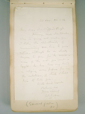 Appraisal: General Charles George Gordon - a one page autograph letter