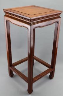 Appraisal: th C Chinese Hardwood Side Table th C Chinese Hardwood