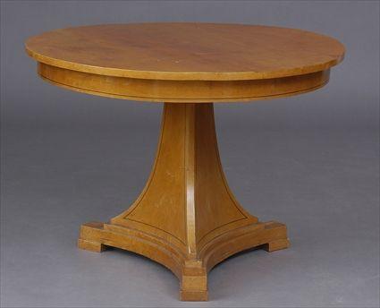 Appraisal: BIEDERMEIER INLAID FRUITWOOD CENTER TABLE The fixed circular overhanging top