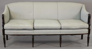 Appraisal: Sheraton style mahogany sofa wd in Sheraton style mahogany sofa