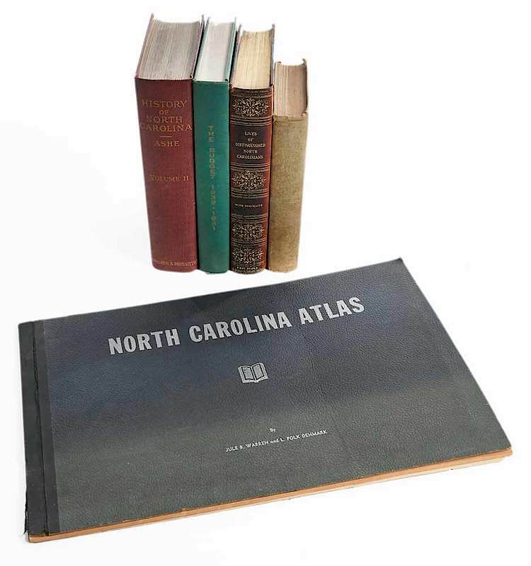 Appraisal: North Carolina History Books including two volumes History of North