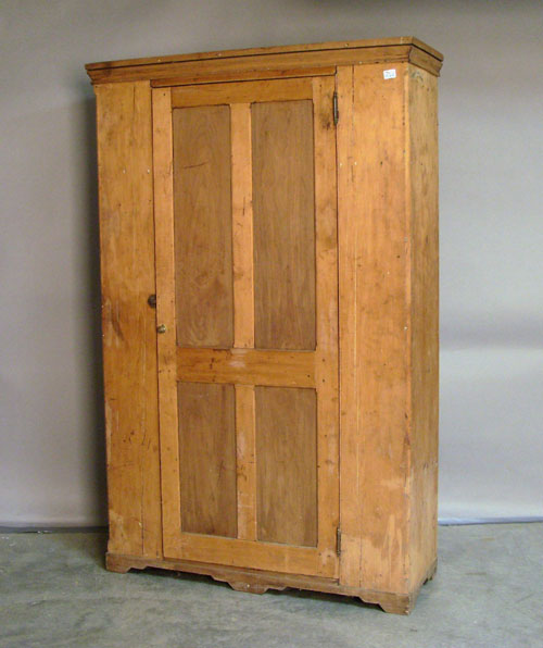 Appraisal: Pine wall cupboard th c h x d