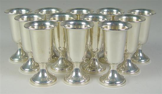 Appraisal: Towle Weighted Sterling Cordials Set of twelve high