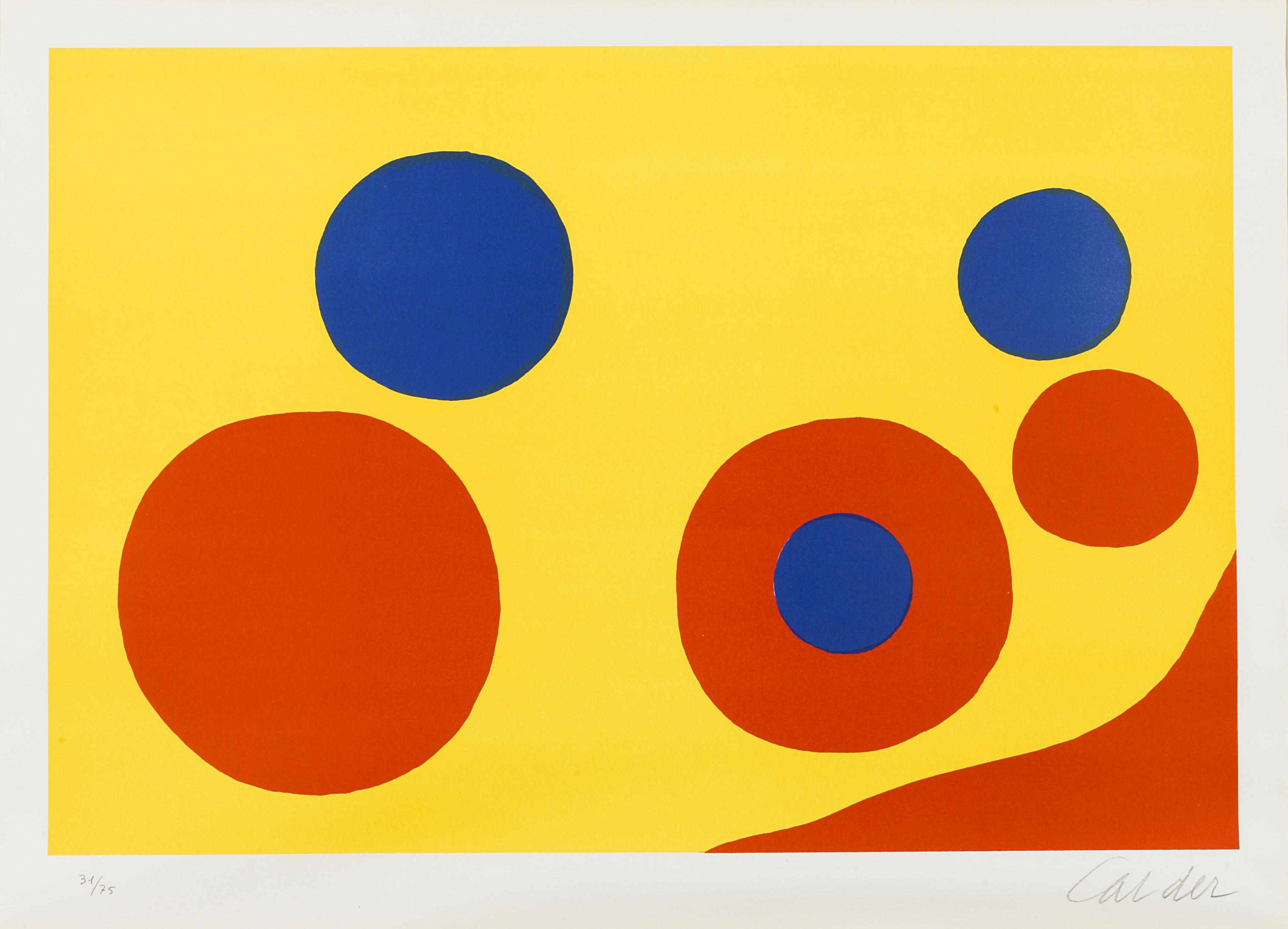 Appraisal: Property of various owners Alexander Calder American - Untitled Orange