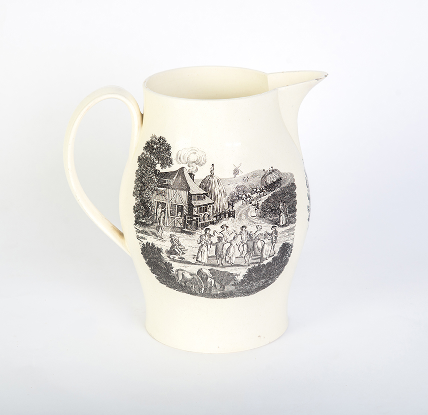 Appraisal: LIVERPOOL PITCHER England st quarter- th century Creamware with the