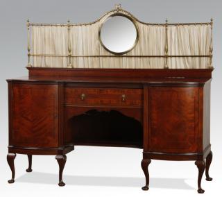 Appraisal: th c English mahogany buffet th century English Queen Anne-style