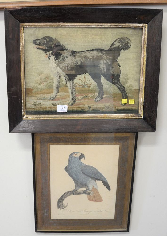 Appraisal: Three Piece Lot to include a Jacques Barraband framed engraving