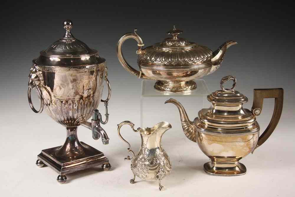 Appraisal: GROUP OF SILVER TABLEWARES - Including Low Sterling Teapot London