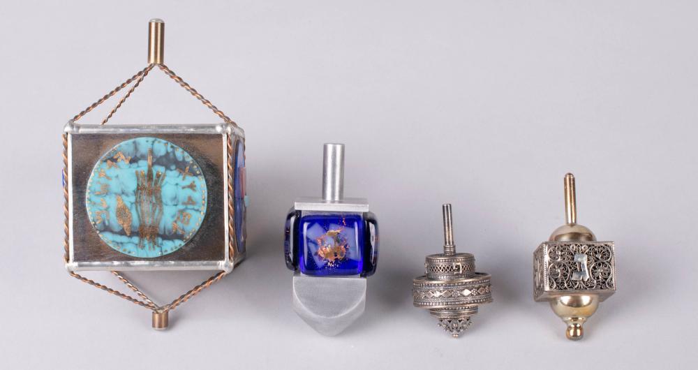 Appraisal: COLLECTION OF HANUKKAH DREIDELS the first marked and Made in