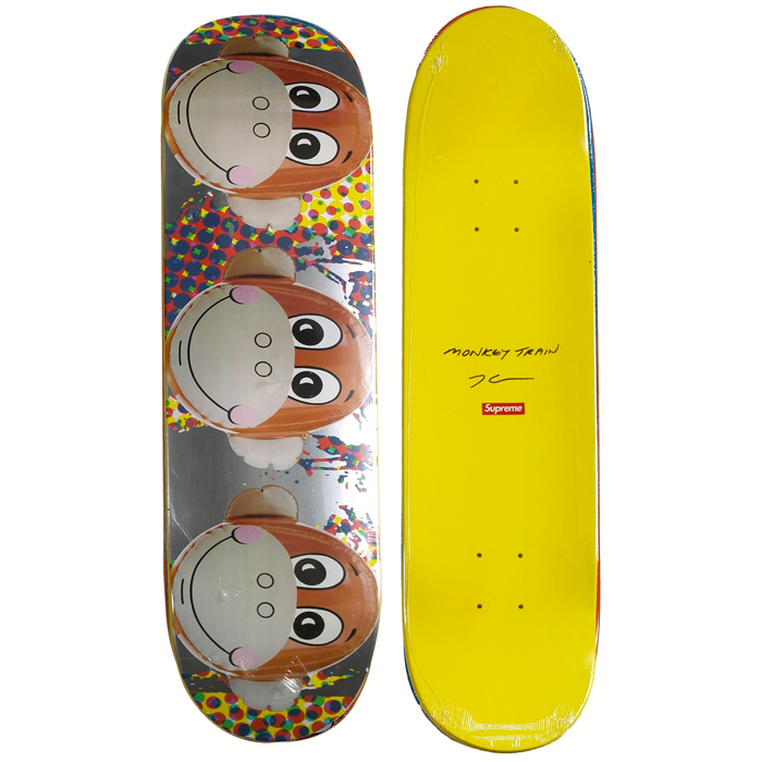 Appraisal: Jeff Koons Untitled Monkey Train skateboard deck for Supreme New