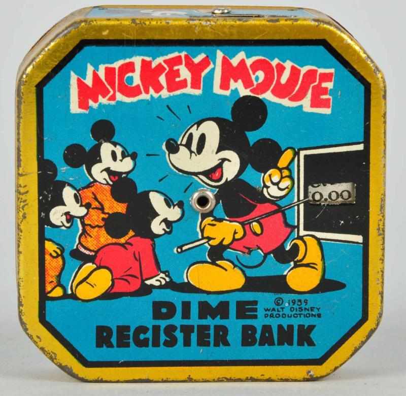 Appraisal: Walt Disney Mickey Mouse Dime Register Bank Description One of