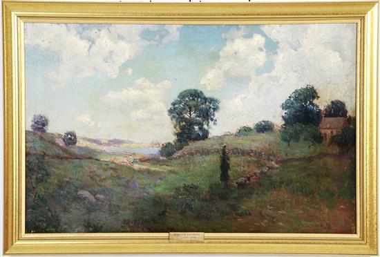 Appraisal: George Inness circle of New York Massachusetts - PASTORAL LANDSCAPE