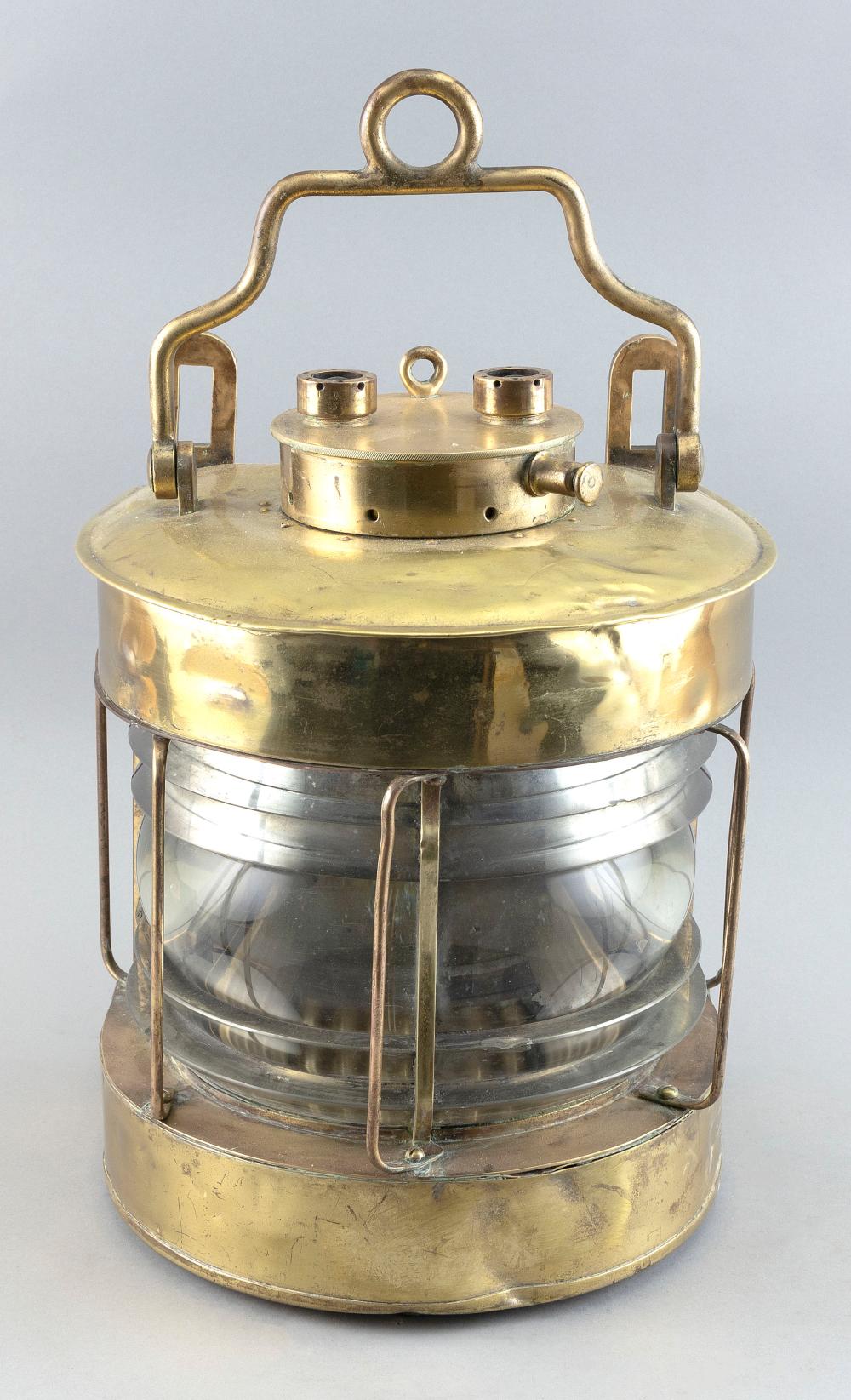 Appraisal: BRASS SHIP S LANTERN FIRST HALF OF THE TH CENTURY