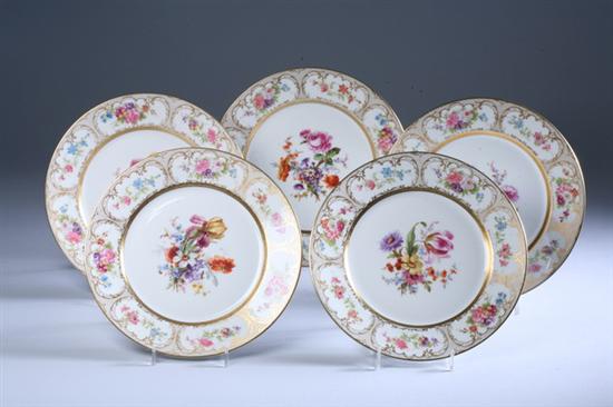 Appraisal: EIGHT LIMOGES PORCELAIN SERVICE PLATES Wm Gu rin Co for