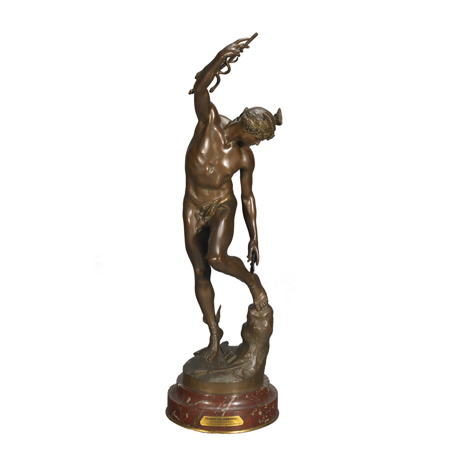 Appraisal: Raymond Sudre French - D PART DE MERCURE patinated bronze