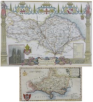 Appraisal: A Lot of Two Framed Antique Maps Yorkshire North Riding