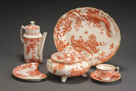 Appraisal: Royal Crown Derby 'Red Aves' Dinner Service Dated - Consisting