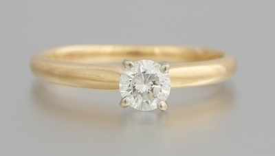 Appraisal: A Dainty Engagement Ring k yellow gold band set with