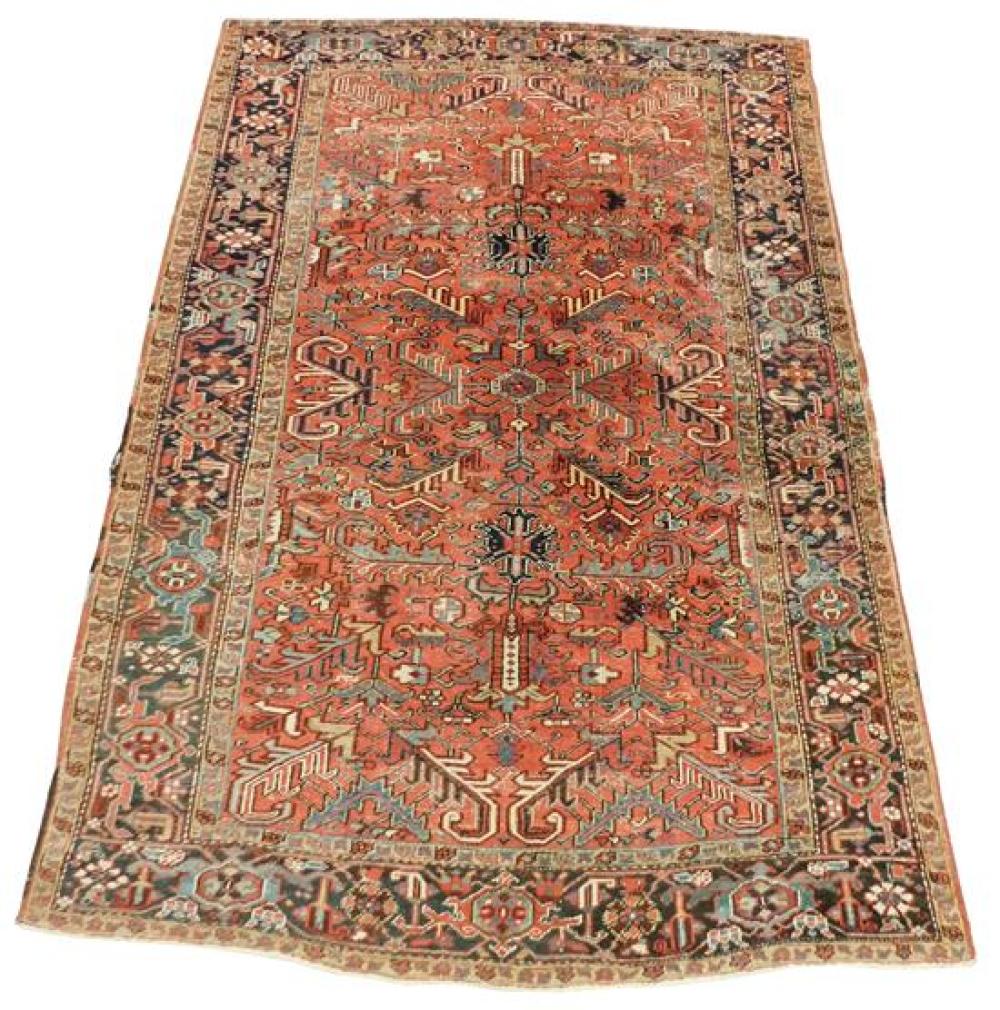 Appraisal: RUG Semi-antique Persian Heriz ' x ' hand-made wool classic