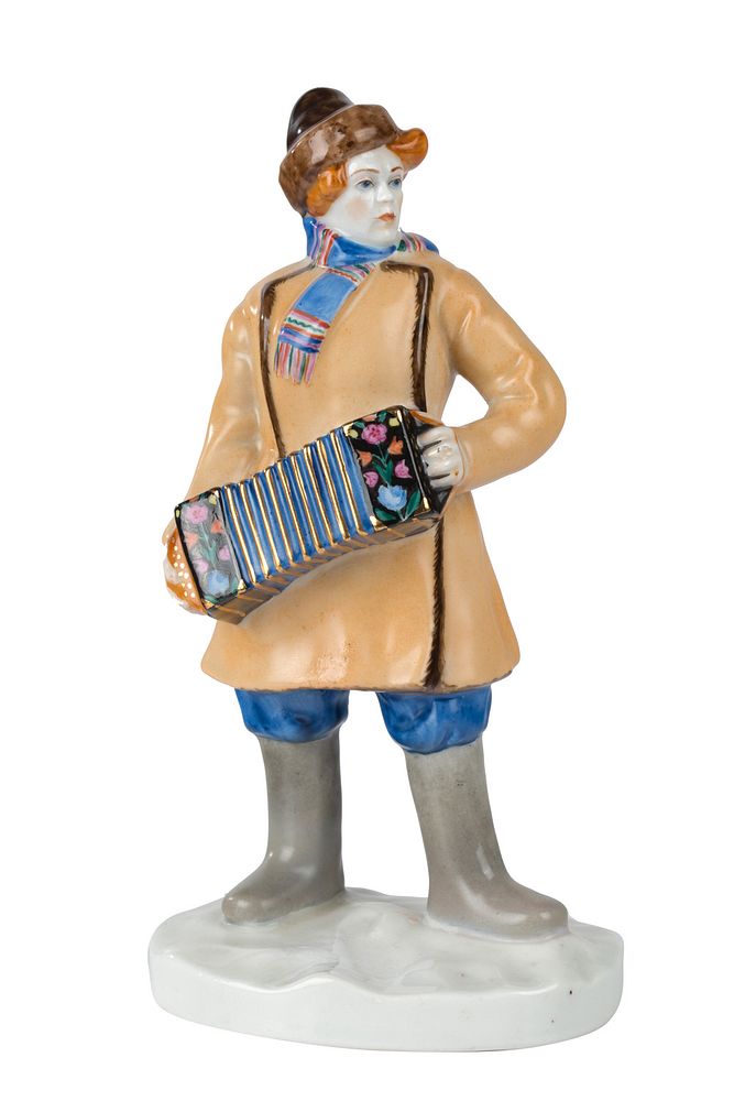 Appraisal: A SOVIET PORCELAIN FIGURE OF A GARMON PLAYER STATE PORCELAIN