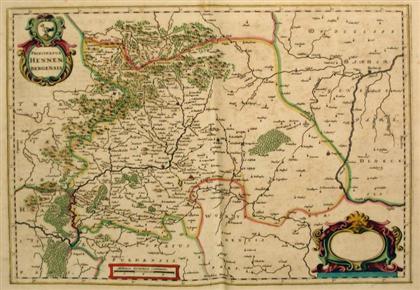 Appraisal: pieces Hand-Colored Engraved Maps - German States C Homann Johann