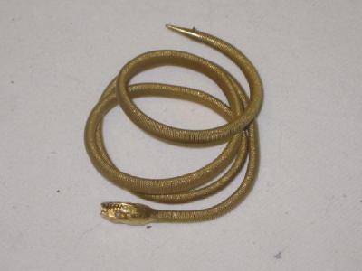 Appraisal: A SNAKE ARM BRACELET the yellow metal hollow woven body