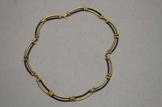 Appraisal: Vintage Gold Filled Black Necklace Vintage Gold Black necklace Marked