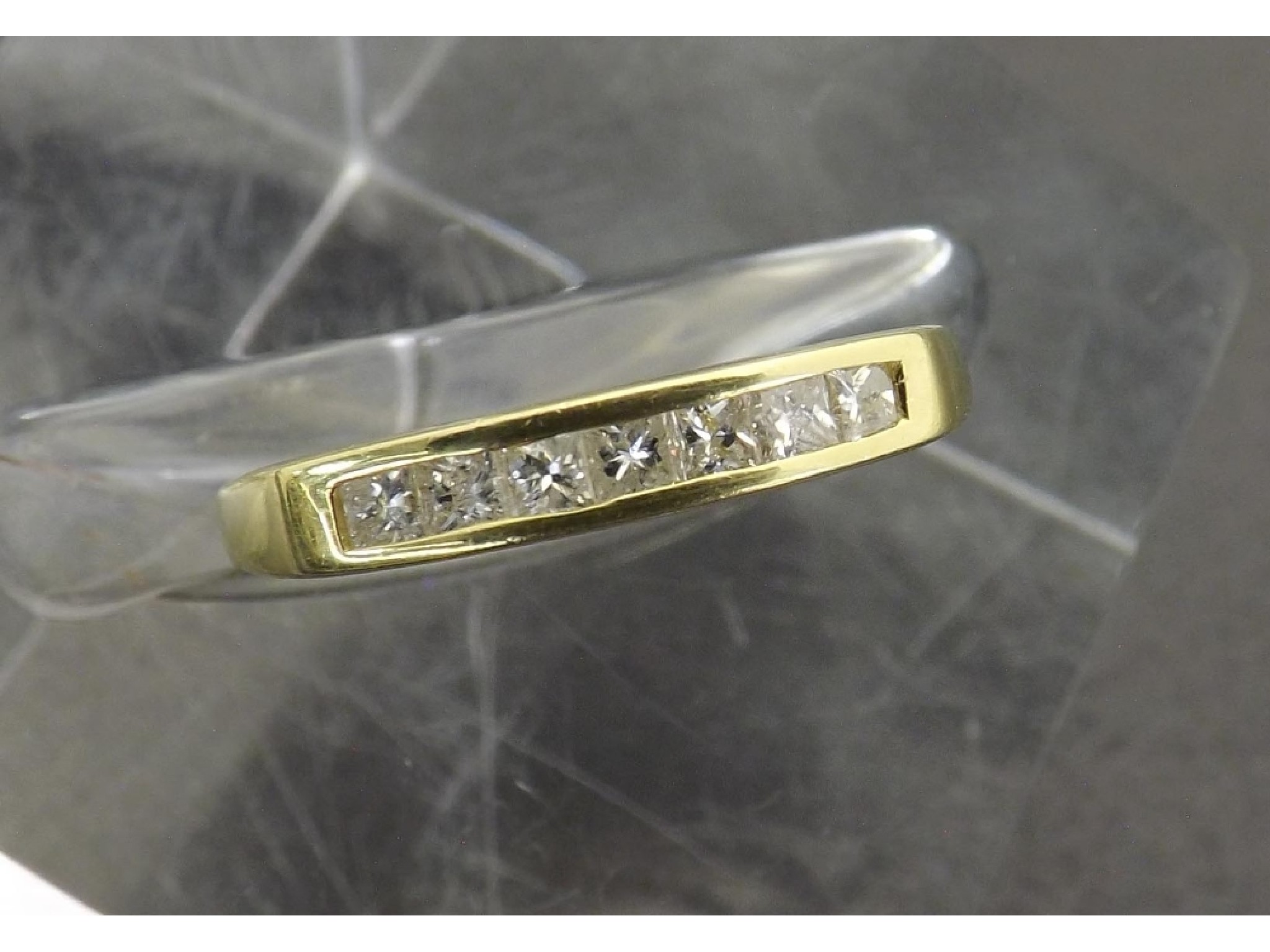 Appraisal: ct diamond half eternity ring princess-cut ct approx ring size