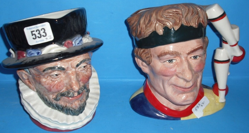 Appraisal: Royal Doulton Large Character jugs Beefeaters D and The Juggler