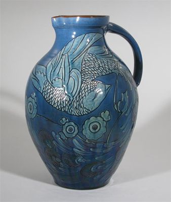 Appraisal: A C H Brannam Pottery jug by James Dewdney incised