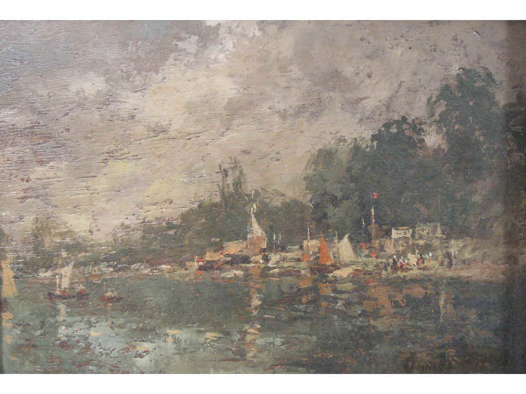 Appraisal: Charles Horwood British - Boating oil on wood board signed