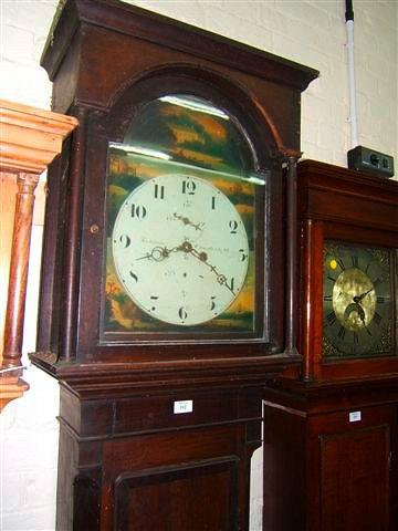 Appraisal: A th Century oak eight day long case clock the