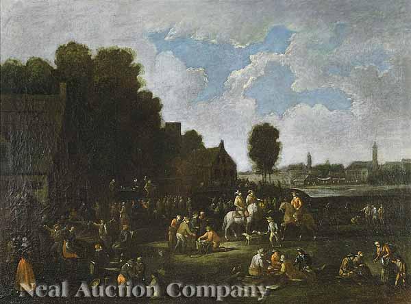 Appraisal: Dutch School th c The Village Kermesse oil on canvas