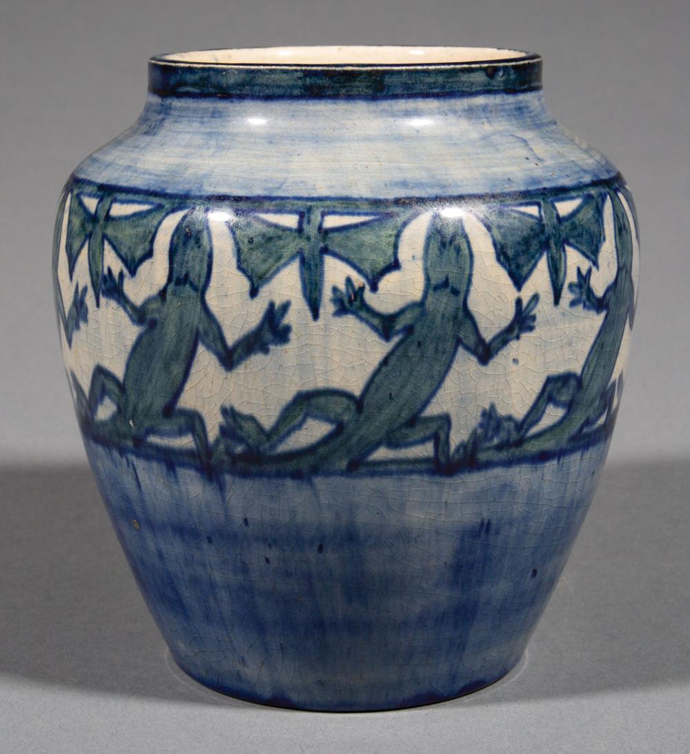 Appraisal: Rare Newcomb College Art Pottery High-Glaze Vase decorated by Roberta