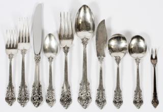 Appraisal: WALLACE GRAND BAROQUE STERLING FLATWARE PCS SERVICE FOR place forks