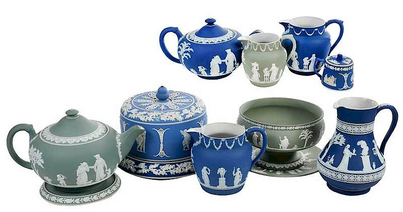 Appraisal: Ten Wedgwood Other Jasperware Table Objects British th th century