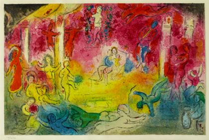 Appraisal: MARC CHAGALL russian french - DAPHNIS AND CHLOE TEMPLE AND