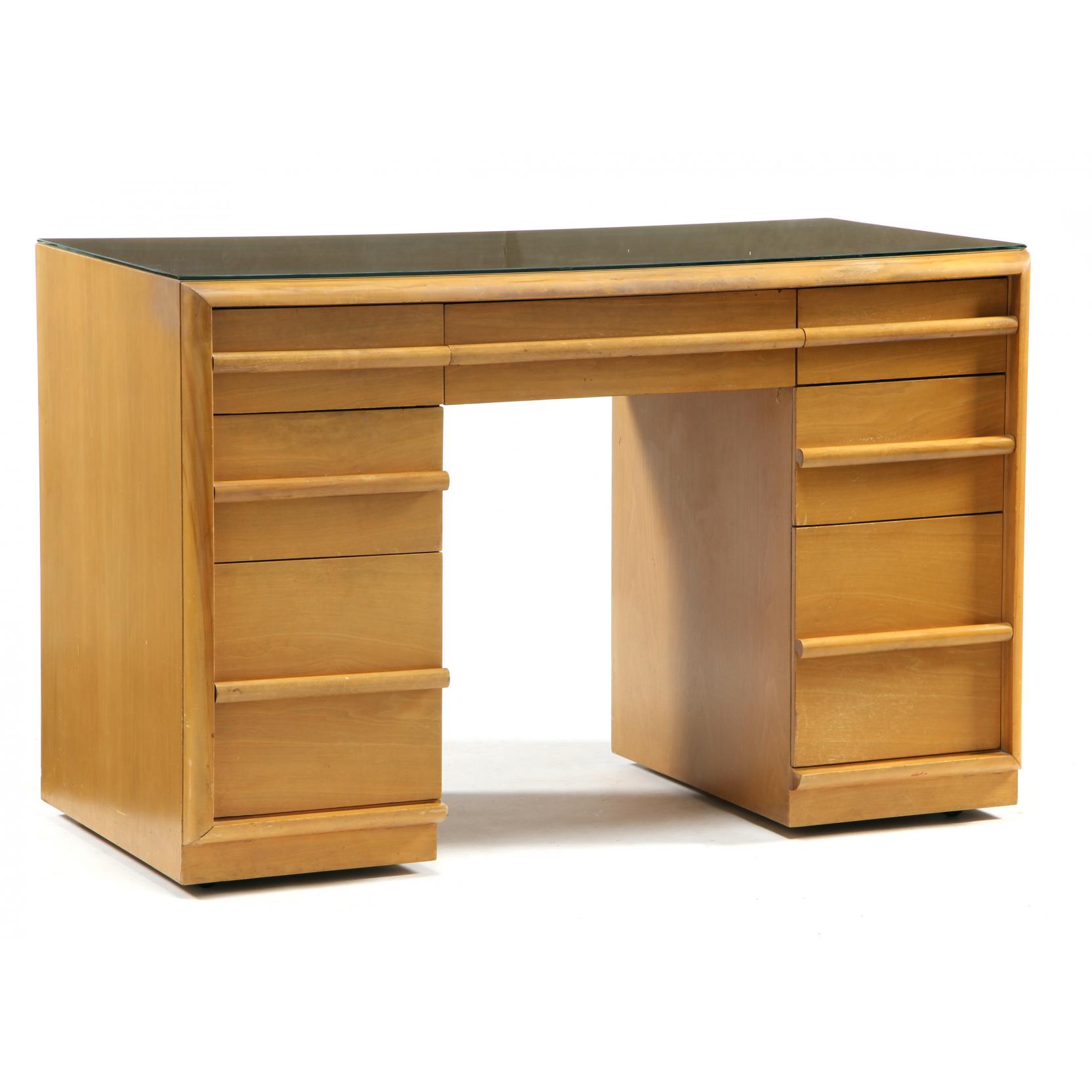 Appraisal: T H Robsjohn Gibbings Am - Desk Widdicomb s blonde