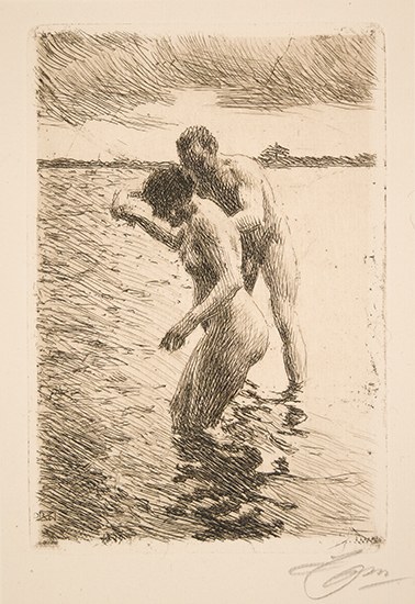 Appraisal: ANDERS ZORN Pilot Etching x mm x inches full margins