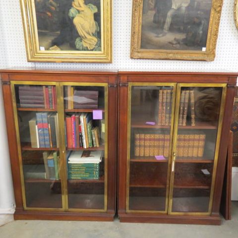 Appraisal: Pair of Mahogany Bookcases double door Regency