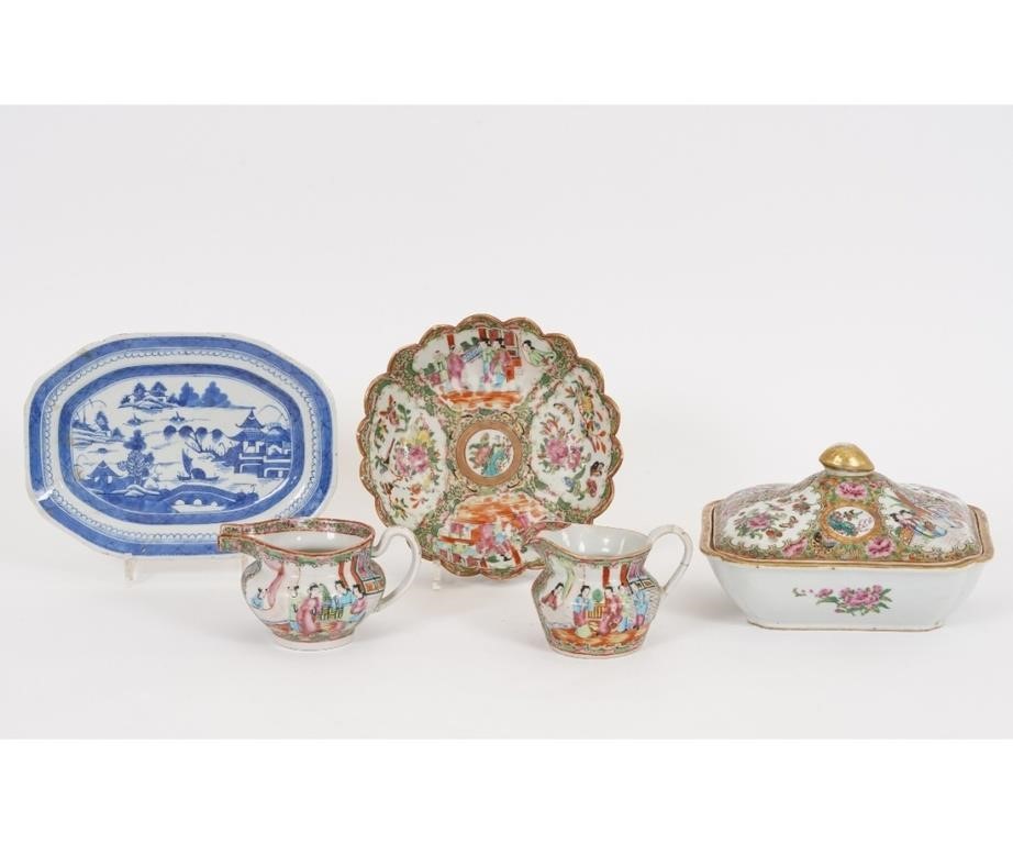 Appraisal: Chinese tableware to include Rose Medallion covered vegetable dish creamers