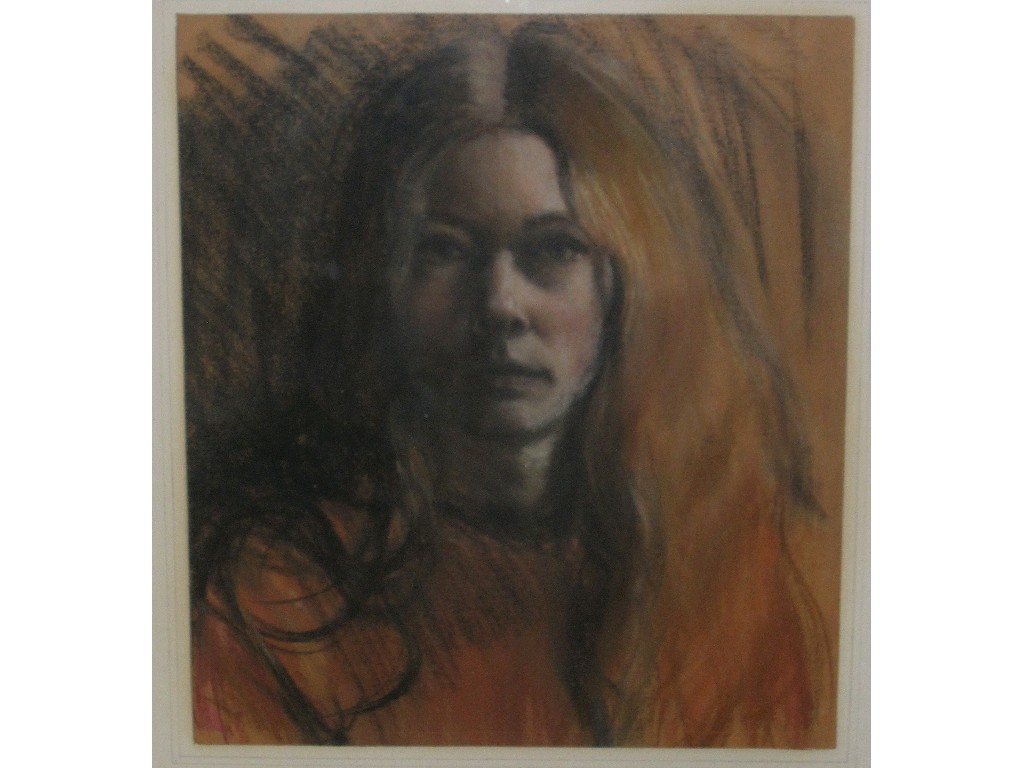 Appraisal: Pastel portrait of a girl unsigned