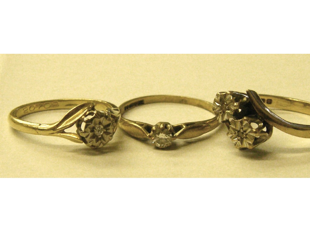 Appraisal: ct diamond ring and two ct diamond rings