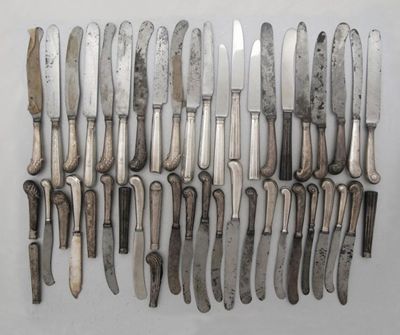 Appraisal: Thirty eight assorted table and side knives mixed styles and