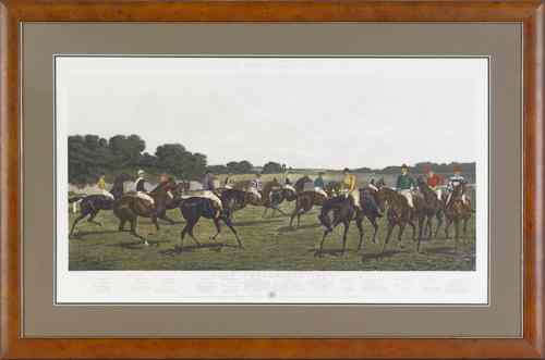 Appraisal: Two C R Stock color engravings one titled McQueen's Racings