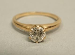 Appraisal: K Gold Diamond Solitaire Ring Approx ca K Gold Diamond